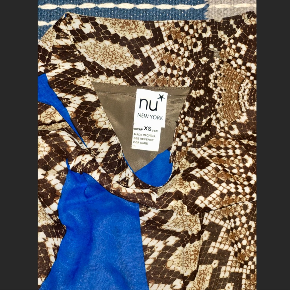 Patterned Color-Block Chiffon Maxi Skirt - image 4